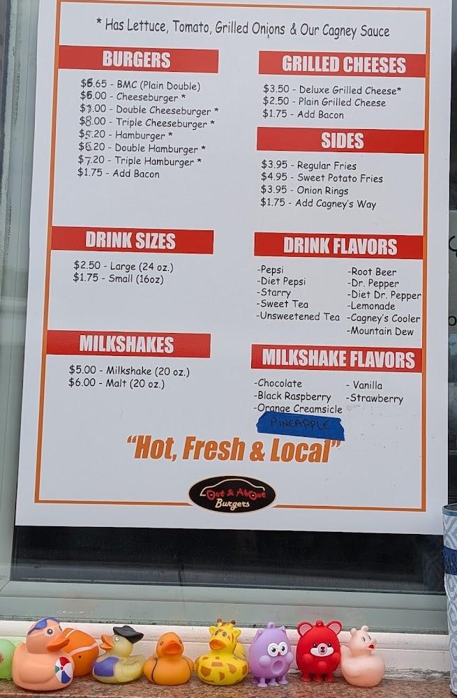 Out & About Burgers Menu image 1