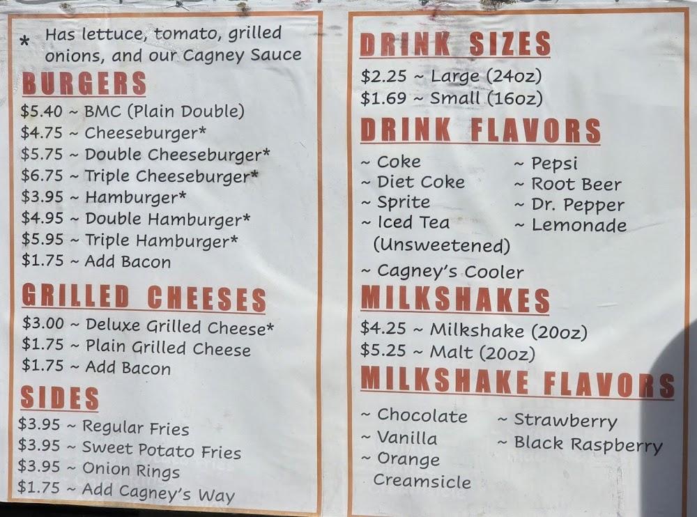 Out & About Burgers Menu image 3